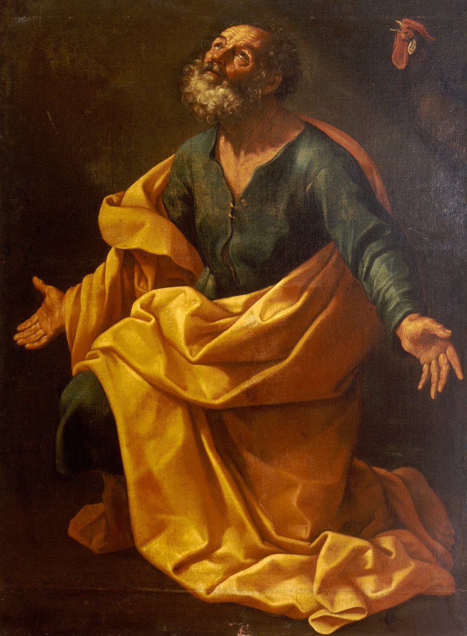 St. Petrus biddend door Guido Reni