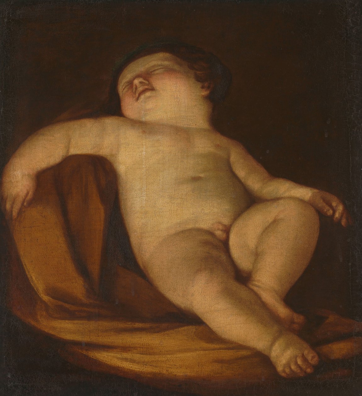 Slapende putto door Guido Reni (copy after)