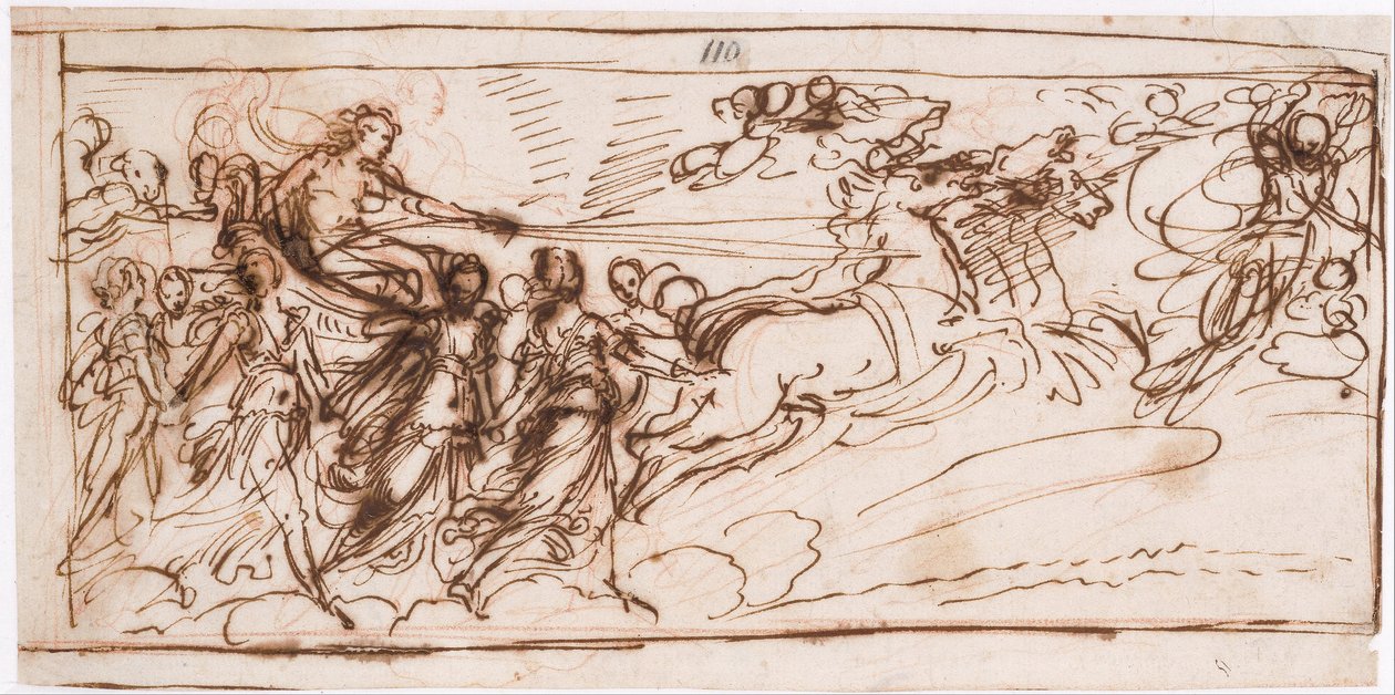 Apollo op de zonnewagen door Guido Reni