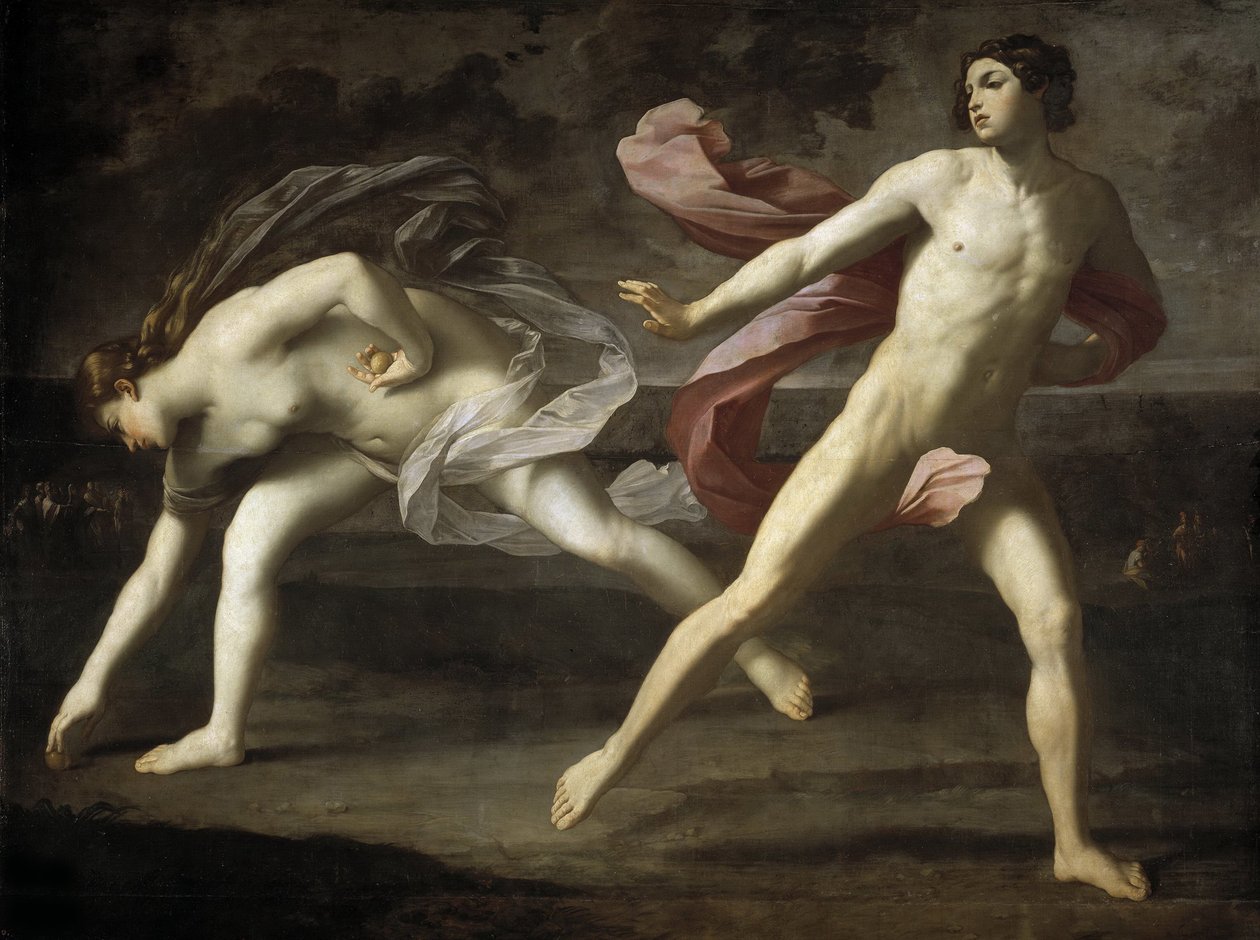 Atalanta en Hippomenes, 1618-1619 door Guido Reni