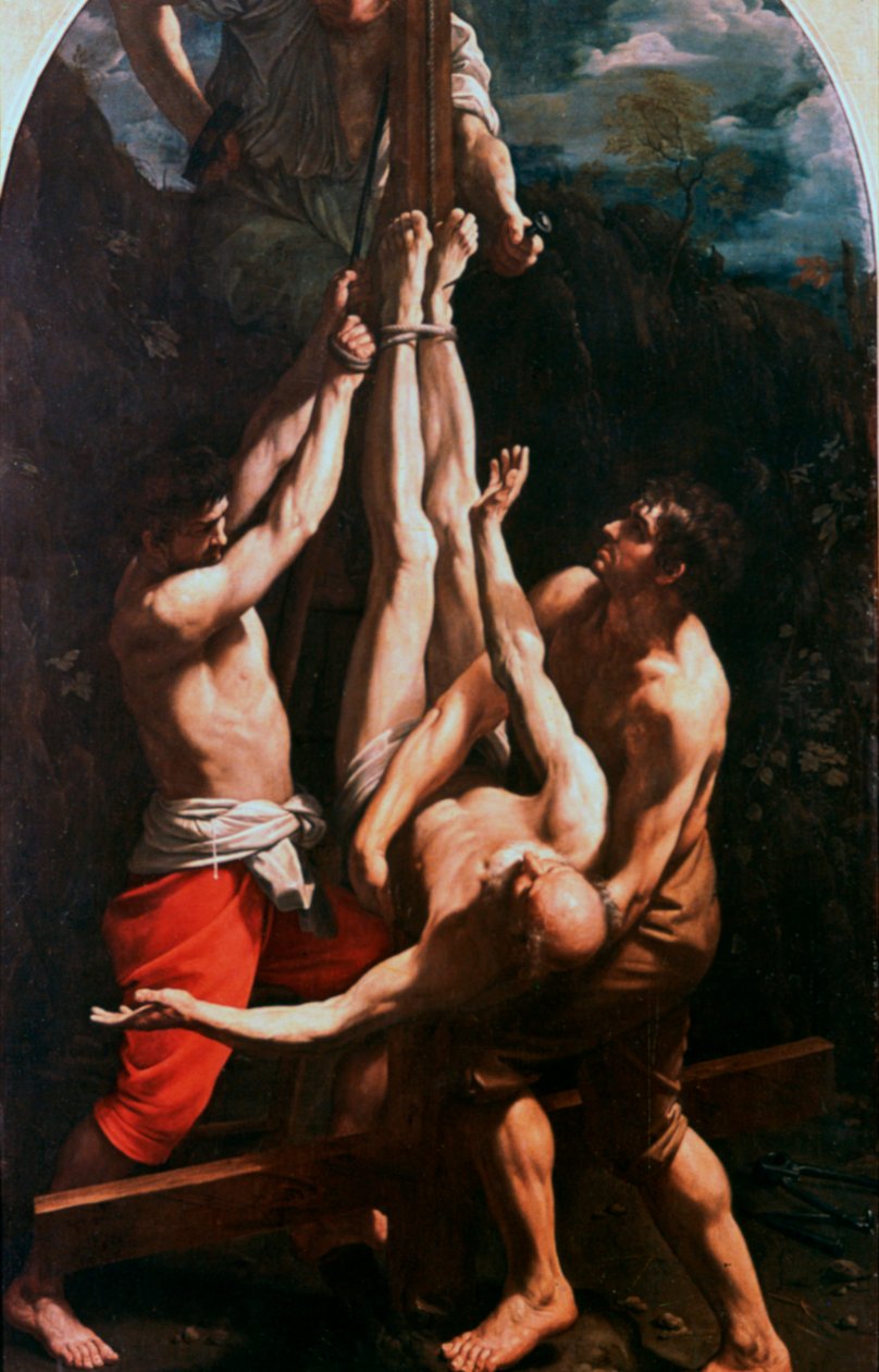 Kruisiging van Sint Petrus door Guido Reni
