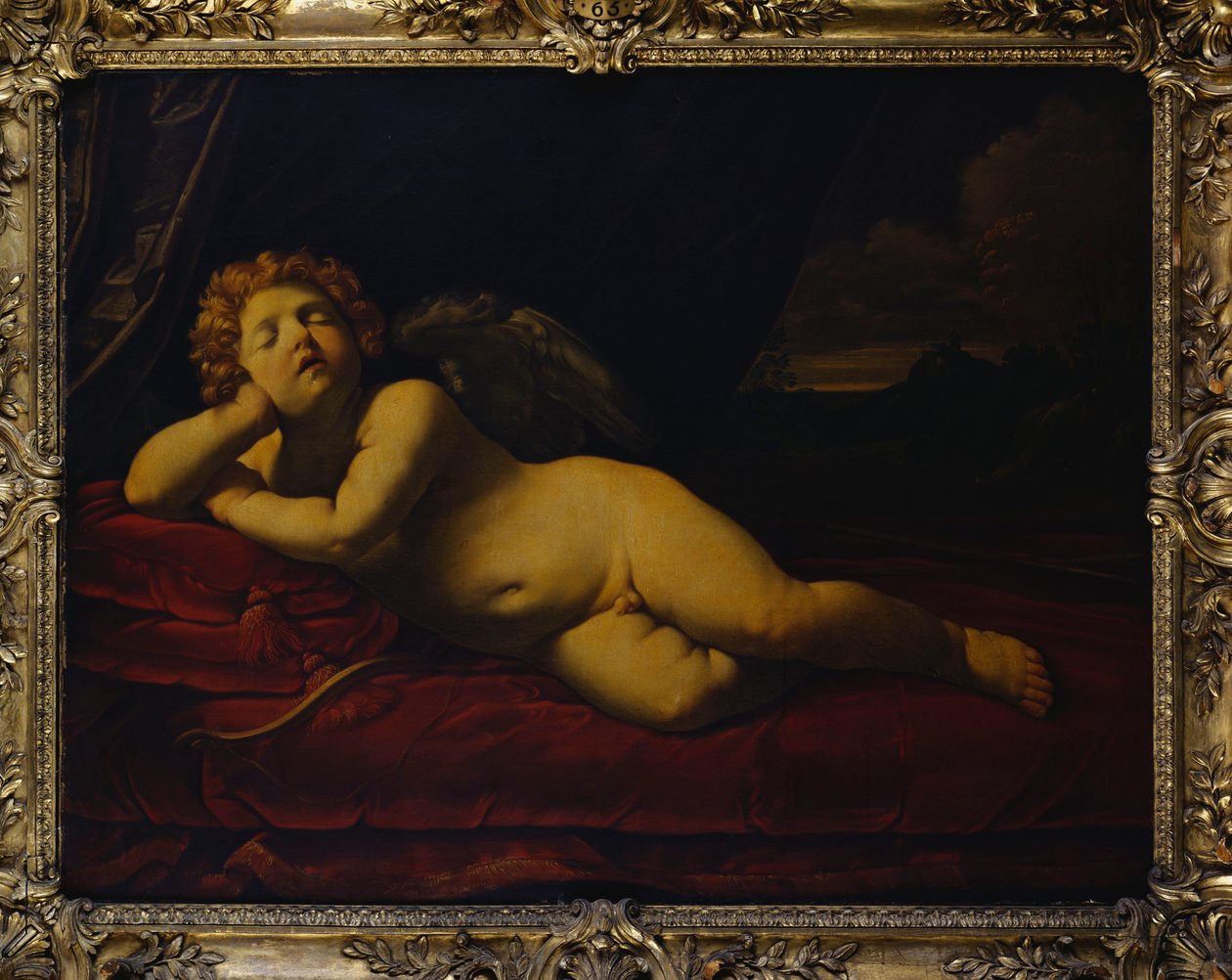 Cupido Slaapt door Guido Reni