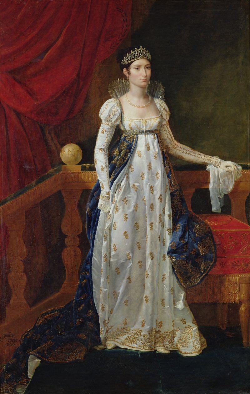Elisa Bonaparte (1777-1820) Prinses Bacciochi, 1806 door Guillaume Guillon Lethière