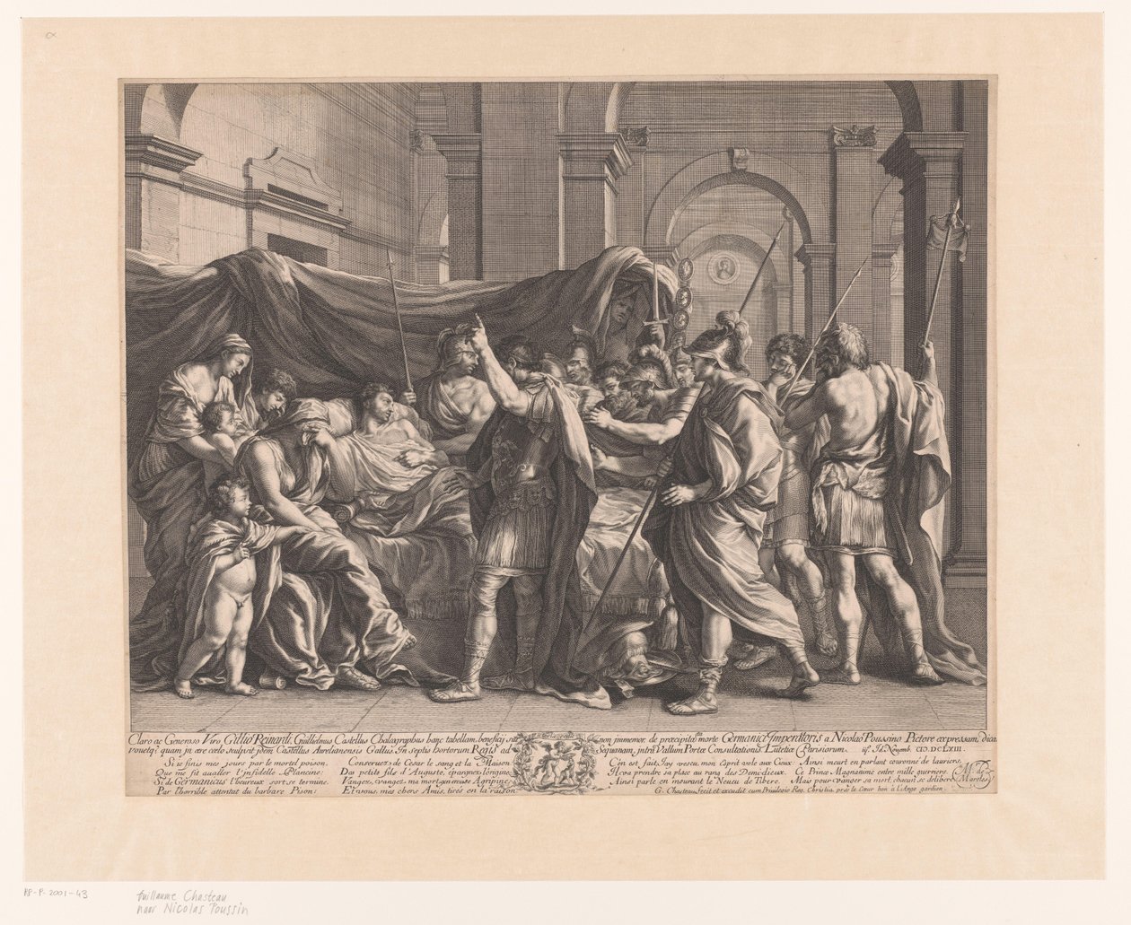Germanicus op zijn sterfbed door Guillaume Chasteau