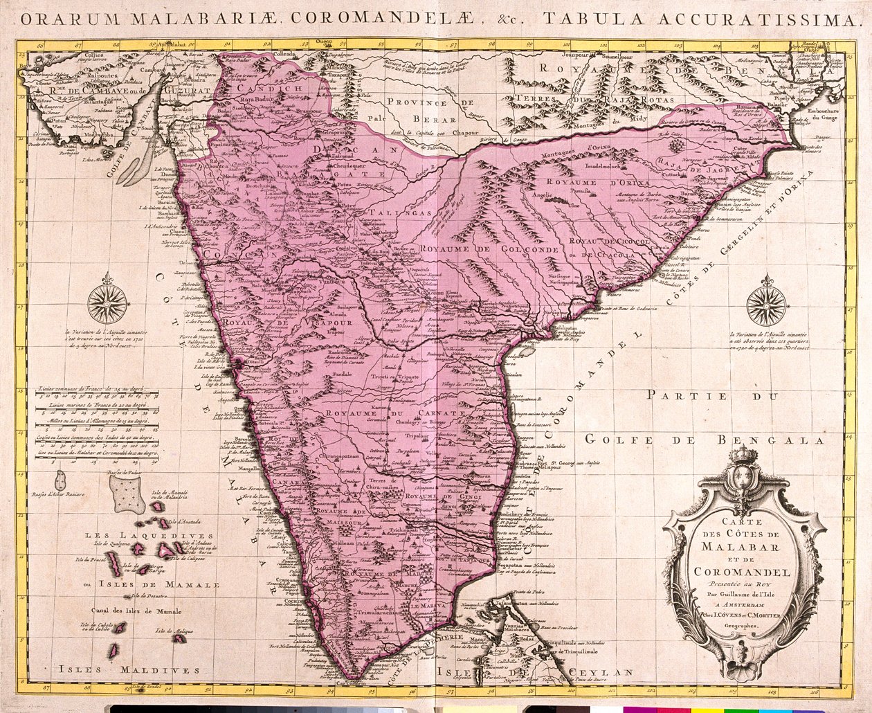 India (met uitzondering van het noorden) door Guillaume Delisle