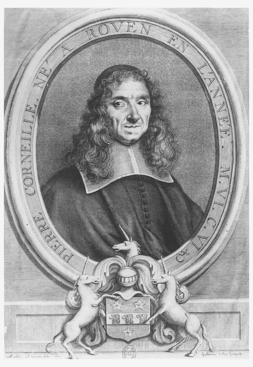 Pierre Corneille, 1663 door Guillelmus Vallet