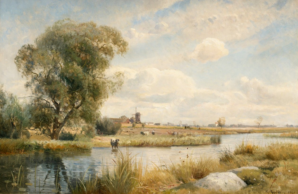 Skånskt Landschap door Gustaf Rydberg