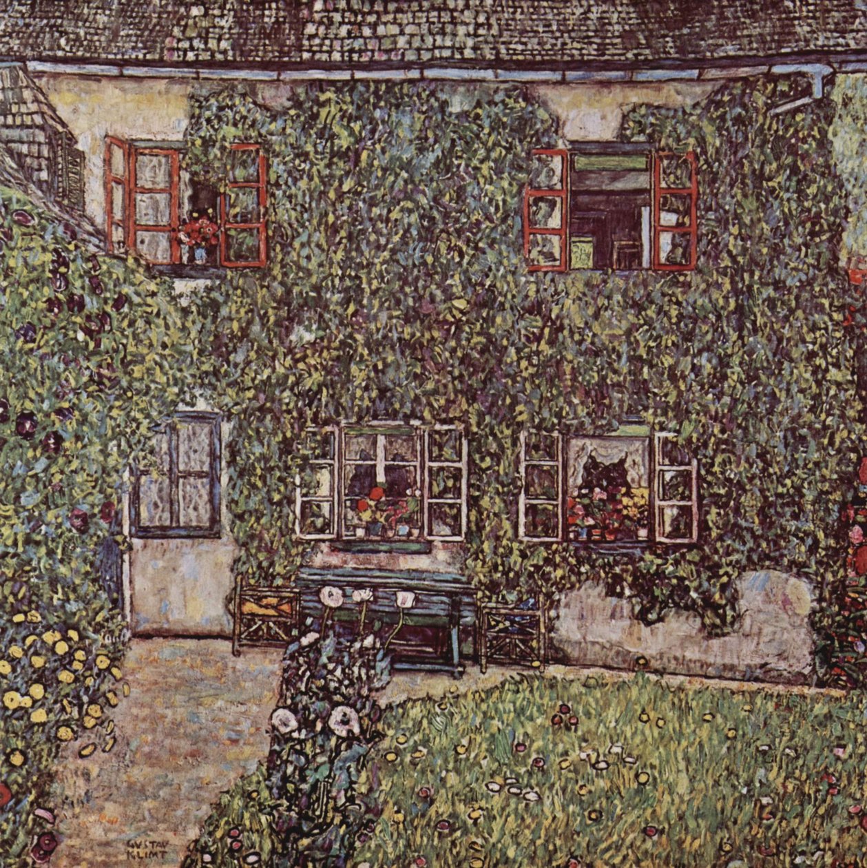Het huis van Guardaboschi door Gustav Klimt