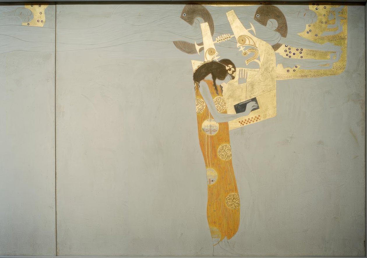 Beethovenfries – De zwevende genieën: Poëzie door Gustav Klimt