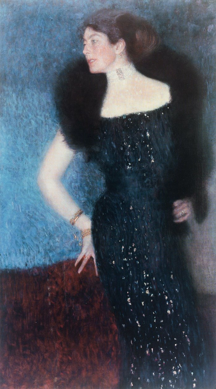 Portret van Rose von Rosthorn-Friedmann (bijgesneden) door Gustav Klimt