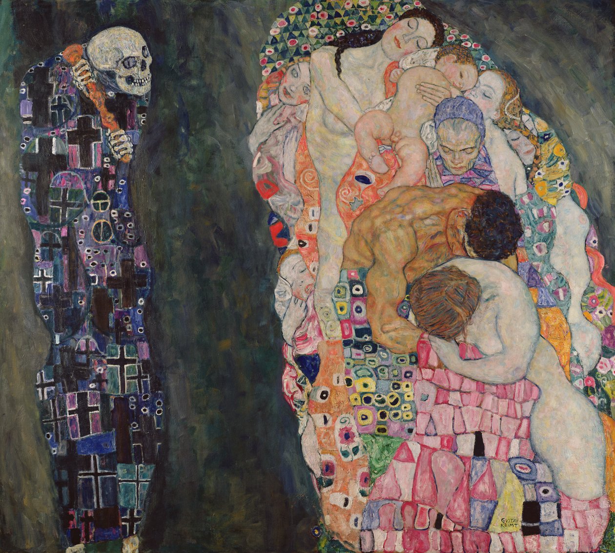 Dood en Leven, c.1911 door Gustav Klimt