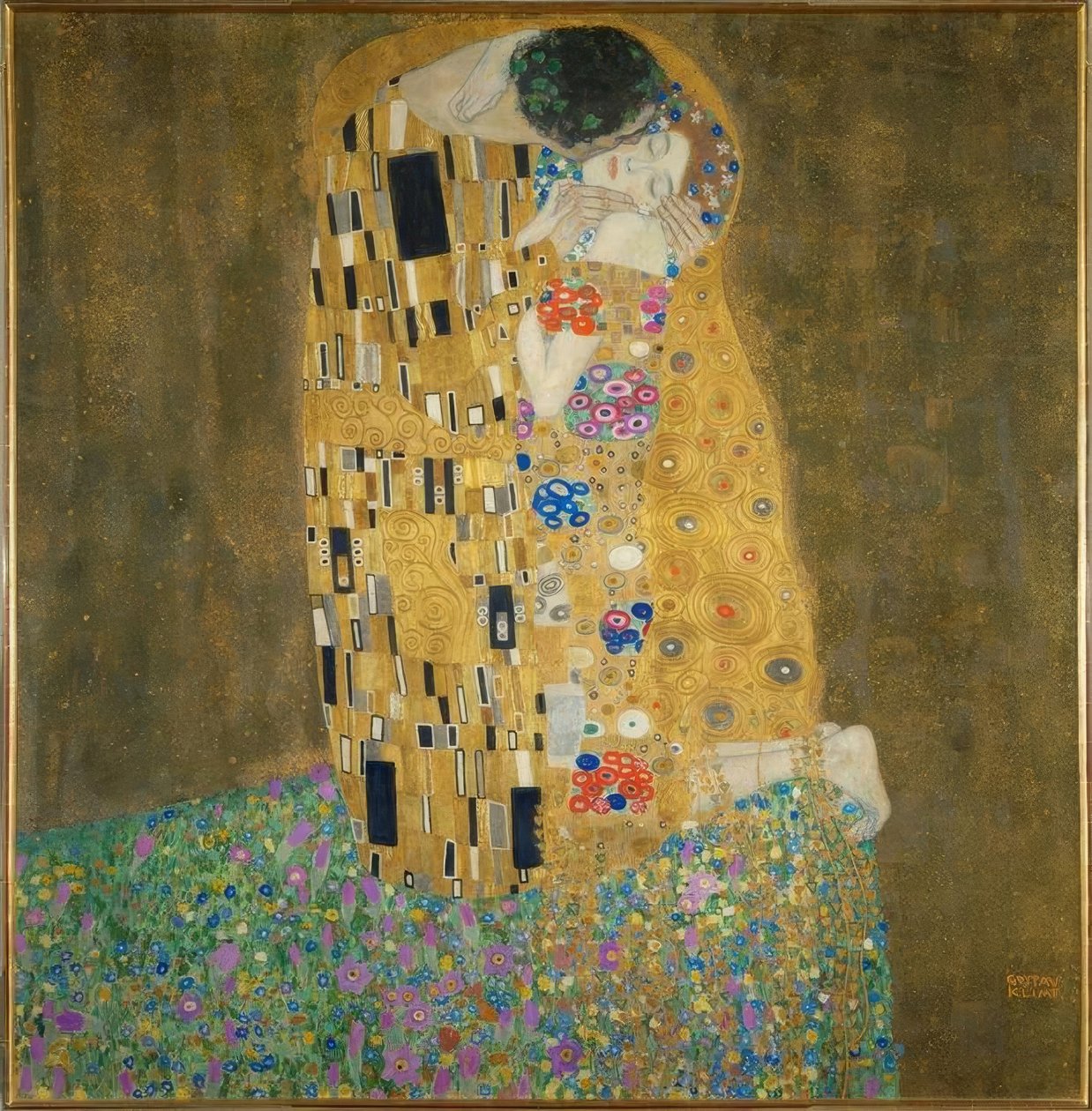 De kus door Gustav Klimt