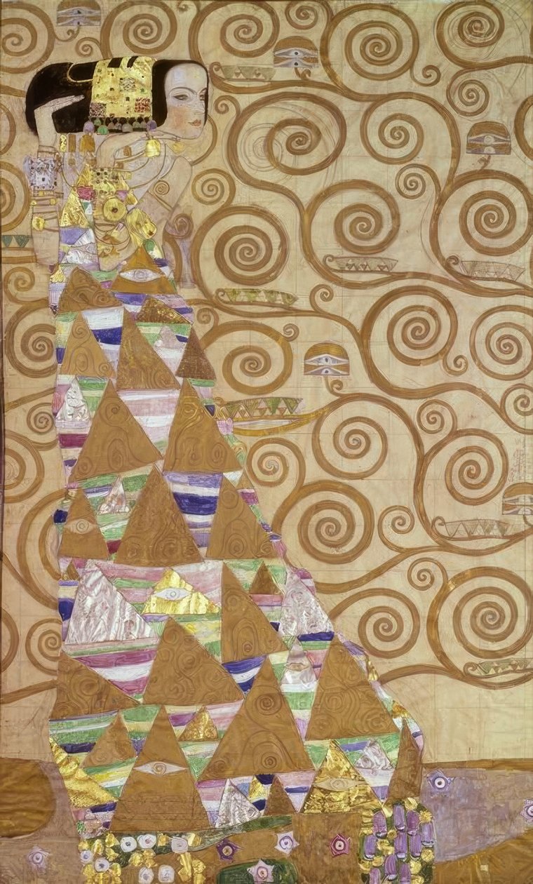 De Verwachting door Gustav Klimt