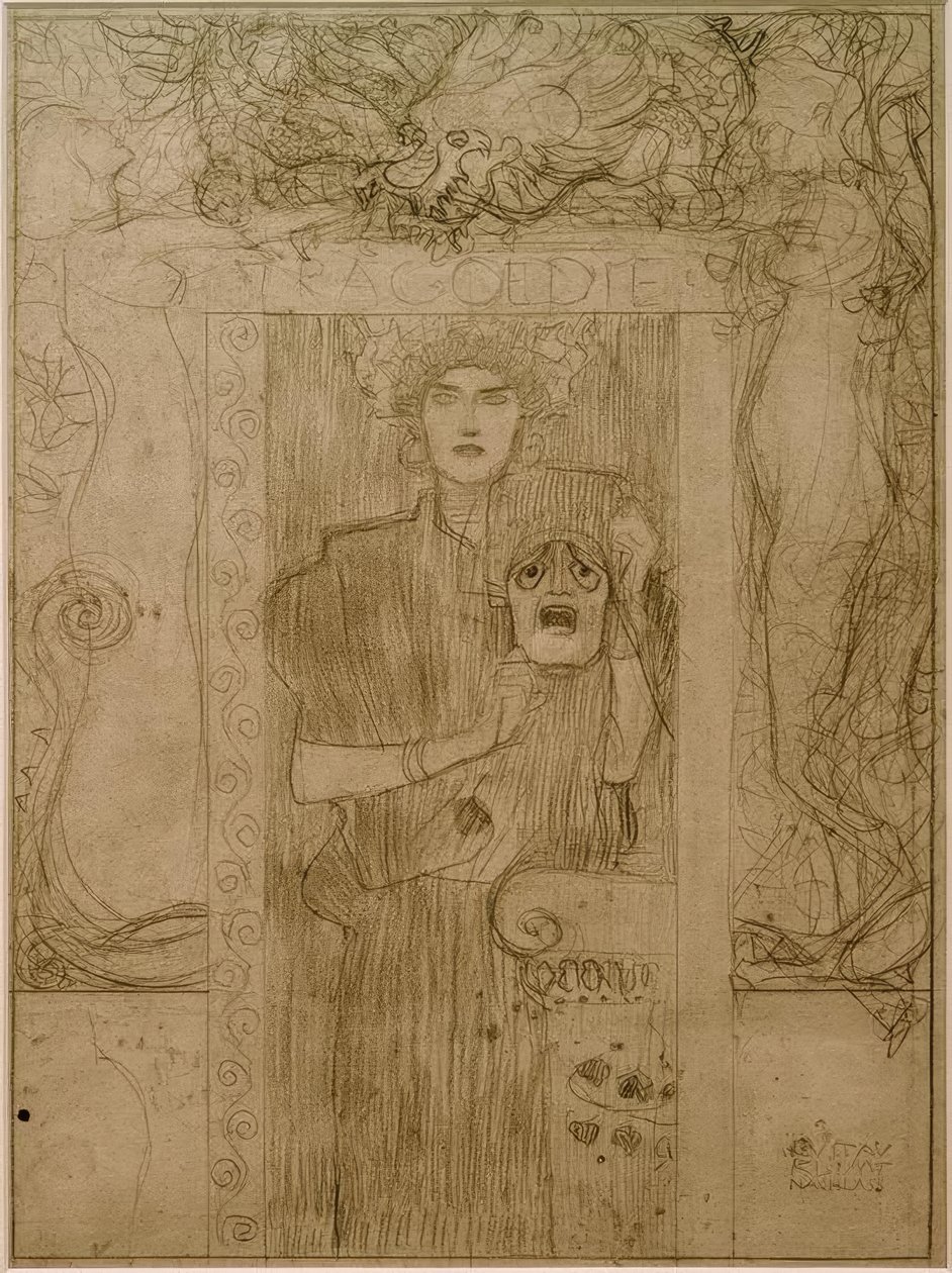 De tragedie door Gustav Klimt