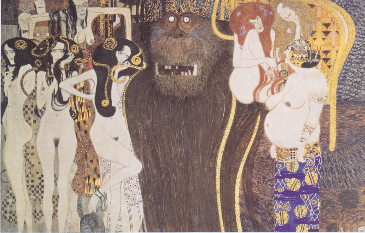 De vijandige krachten door Gustav Klimt