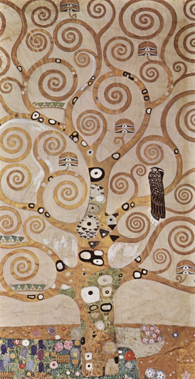 Ontwerp voor de muurschildering in het Stocletpaleis in Brussel, Levensboom door Gustav Klimt