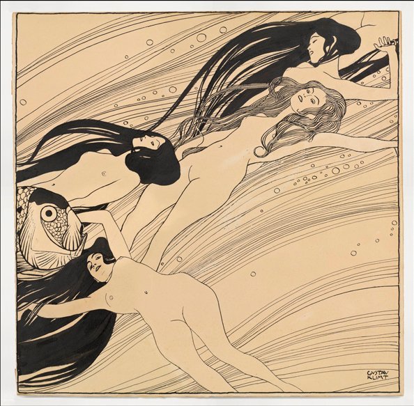 Visbloed door Gustav Klimt