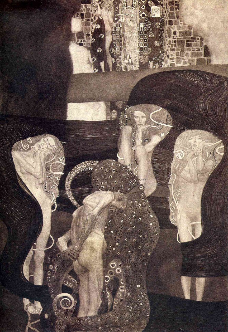 Jurisprudentie eindtoestand 1907 door Gustav Klimt