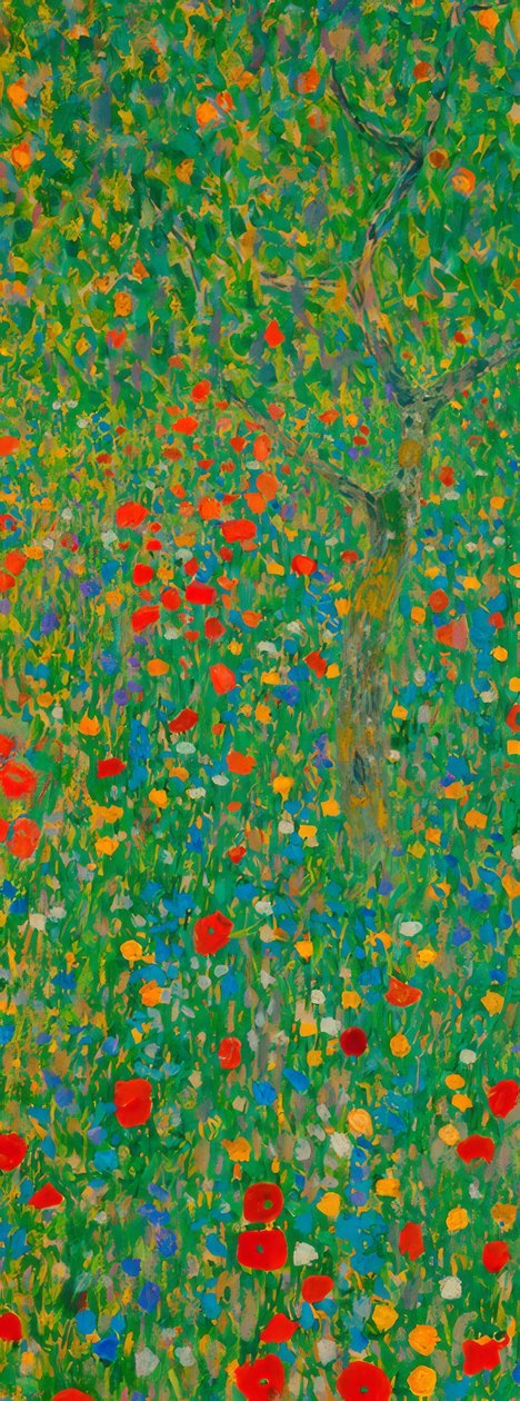 Klaprozenveld door Gustav Klimt