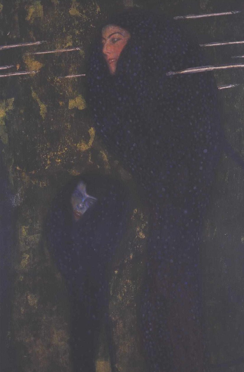 Nixen (zilveren vissen) door Gustav Klimt