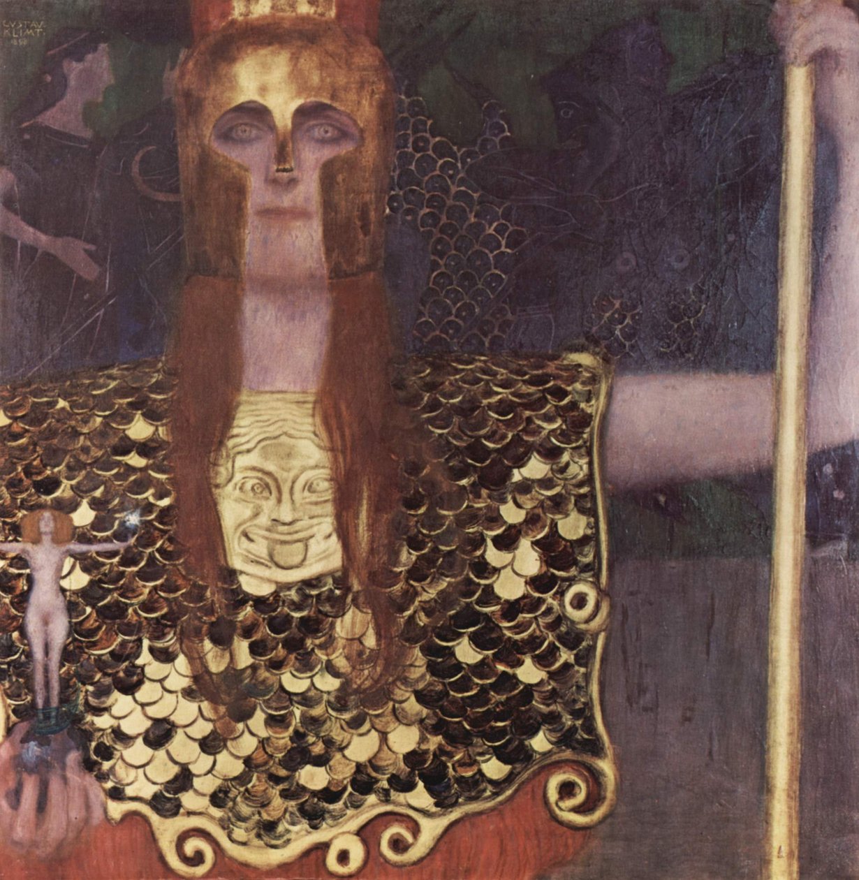 Pallas Athena door Gustav Klimt