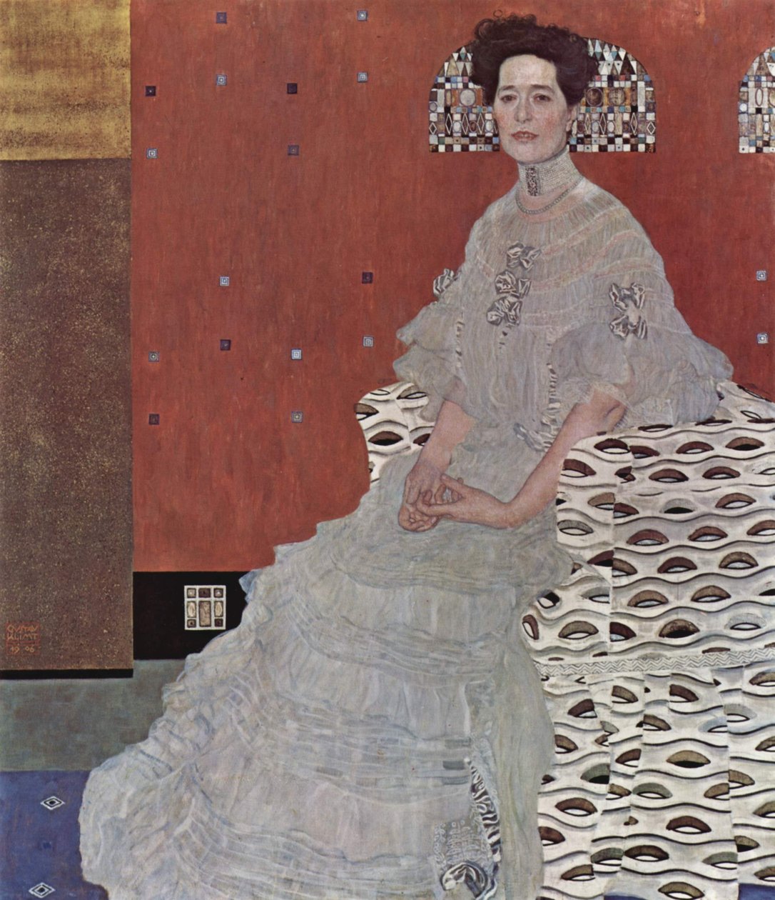 Portret van Fritza Riedler door Gustav Klimt