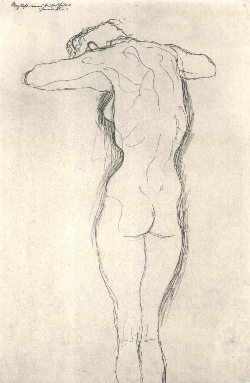 Rug naakt door Gustav Klimt