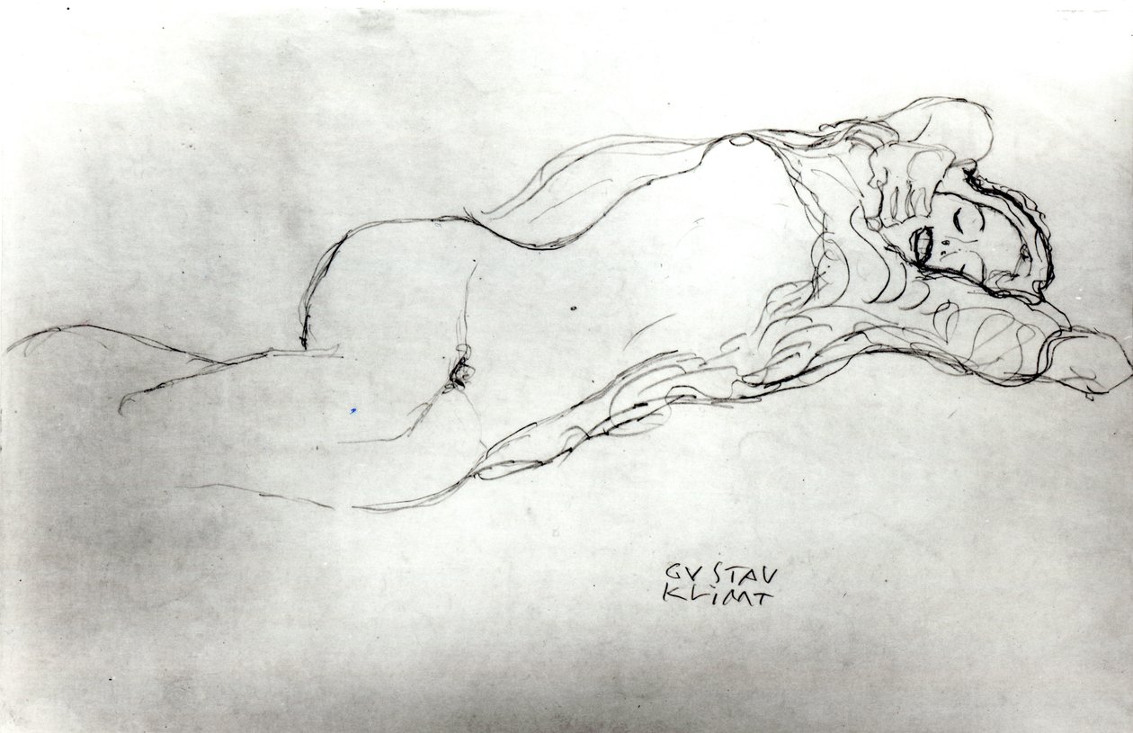 Liggende Vrouw door Gustav Klimt