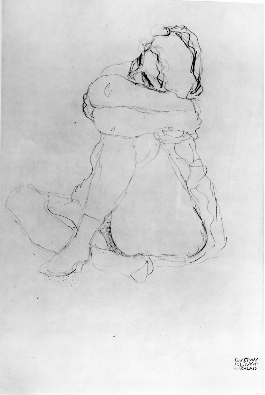 Zittende Vrouw door Gustav Klimt