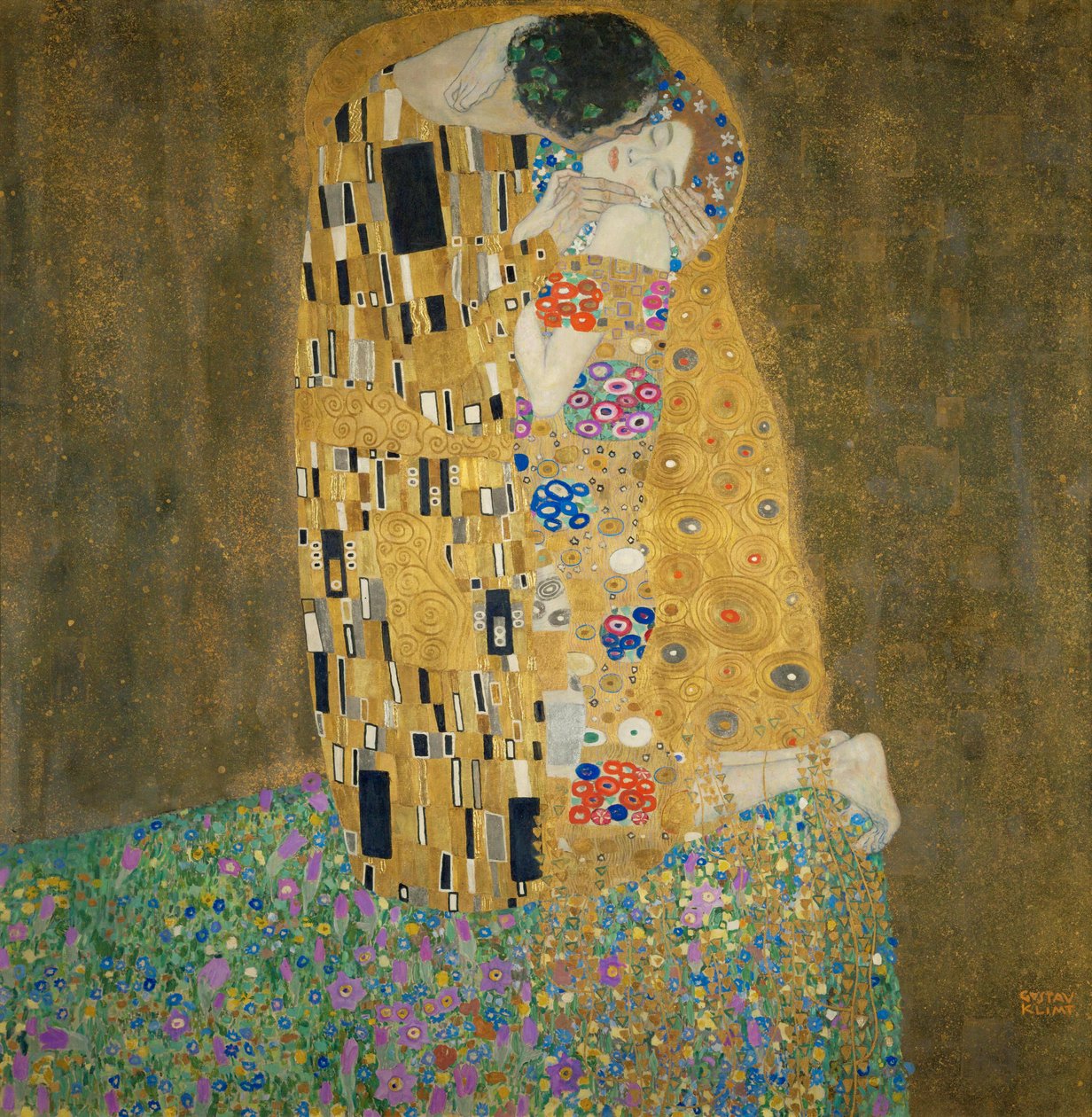 Der Kuss door Gustav Klimt