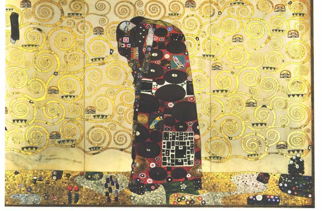 Werkvoorstel voor Stocletfries - Omhelzing door Gustav Klimt