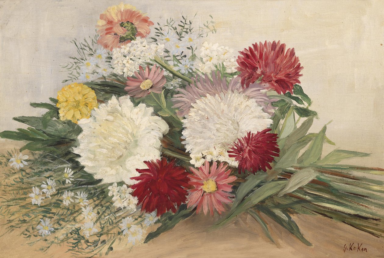 Chrysanten door Gustav Koken