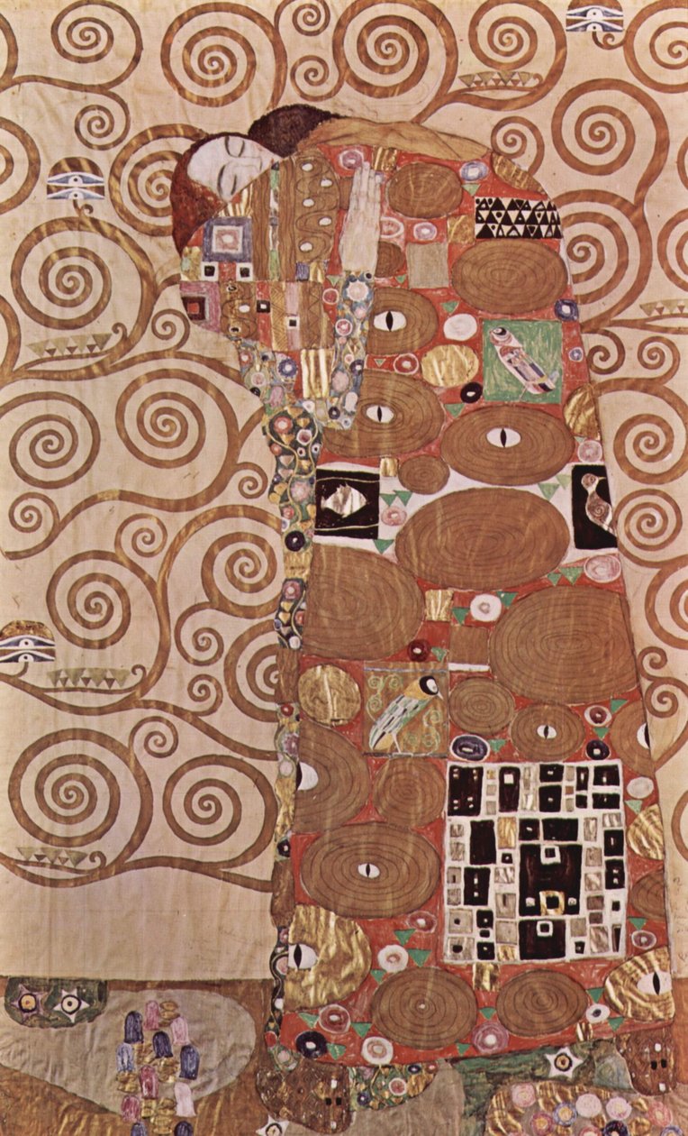 De Omhelzing (detail) door Gustav Klimt