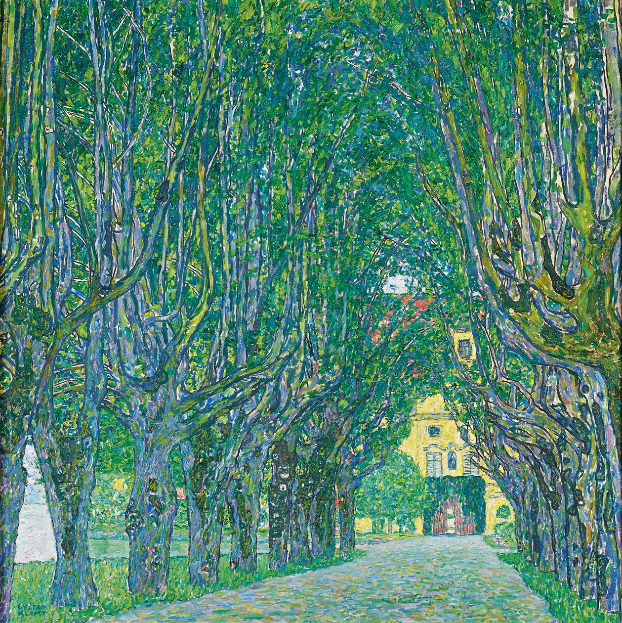 Laan naar kasteel Kammer door Gustav Klimt