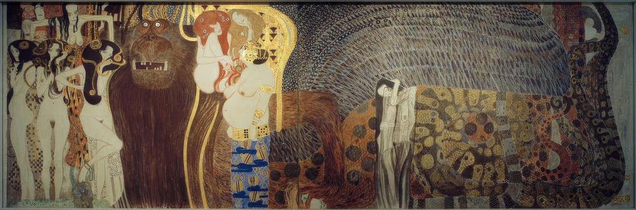 Beethovenfries – De vijandige krachten door Gustav Klimt