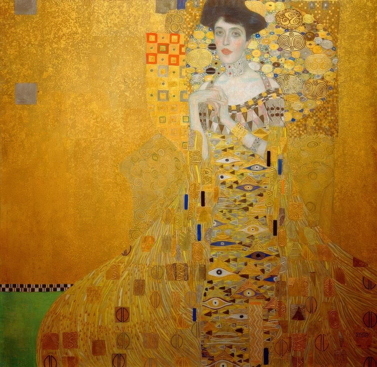 Portret van Adele Bloch-Bauer I door Gustav Klimt