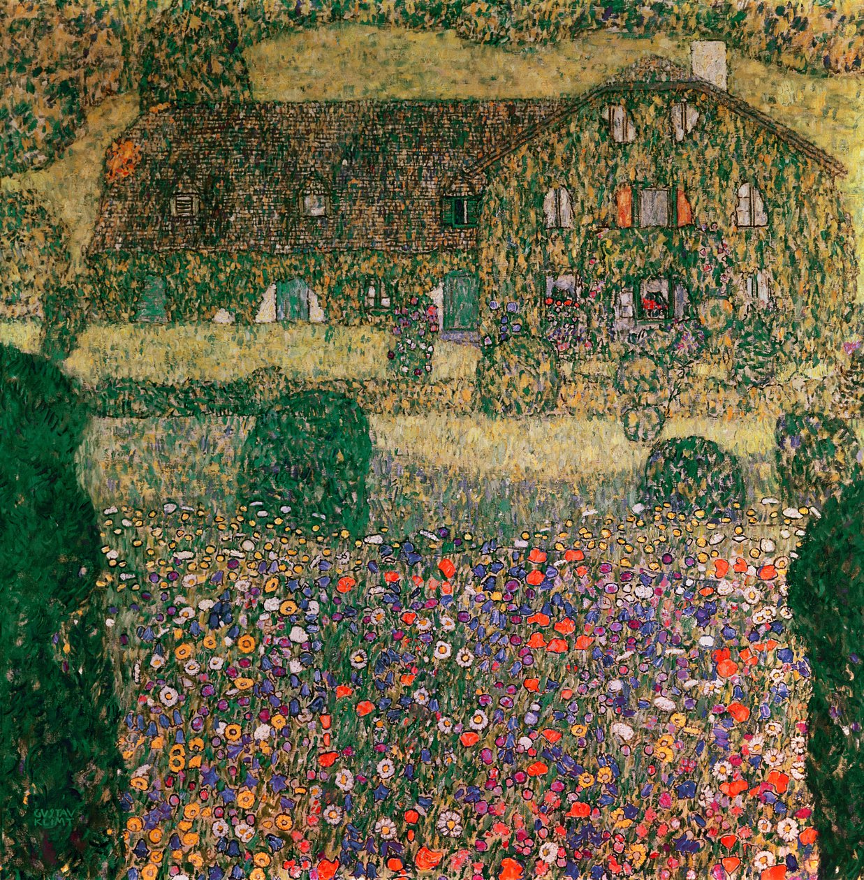 Landhuis bij de Attersee, ca.1914 door Gustav Klimt