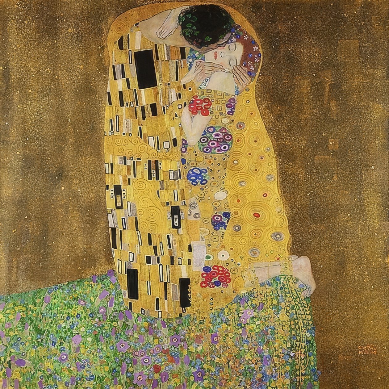 De kus door Gustav Klimt