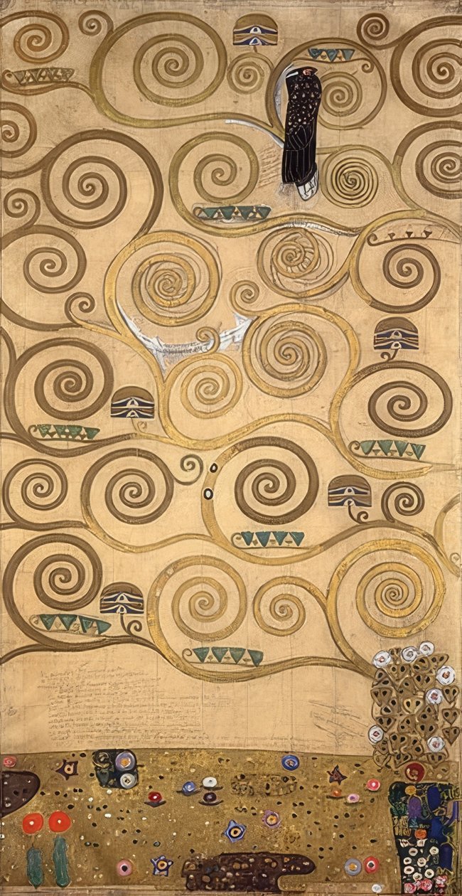 Ontwerp voor de Stocletfries (detail) door Gustav Klimt
