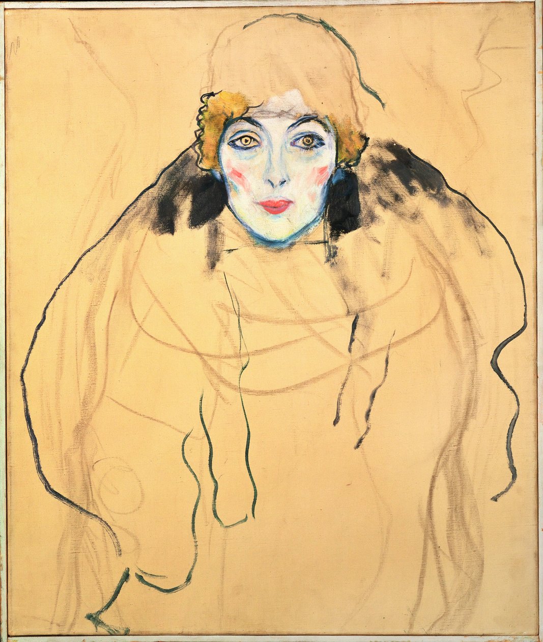 Vrouwelijk hoofd door Gustav Klimt