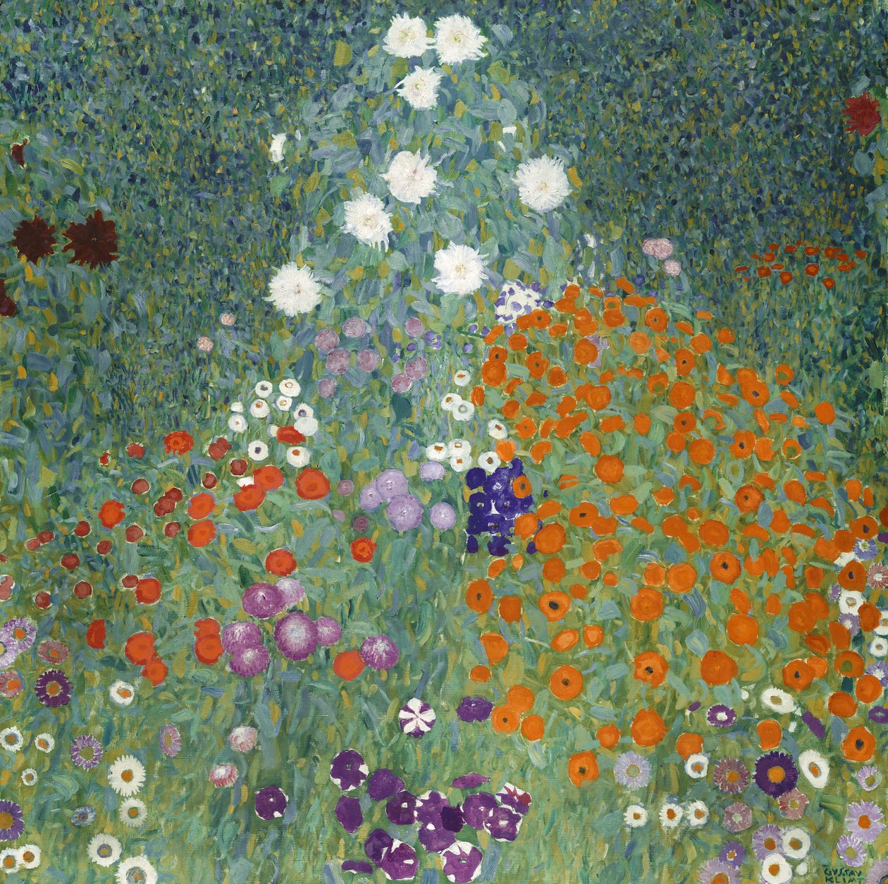 Bloementuin, 1905-07 door Gustav Klimt