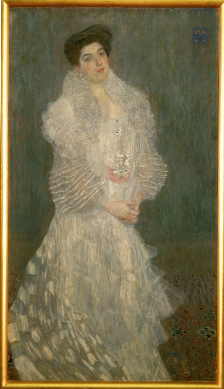 Mrs. Hermine Gallia door Gustav Klimt