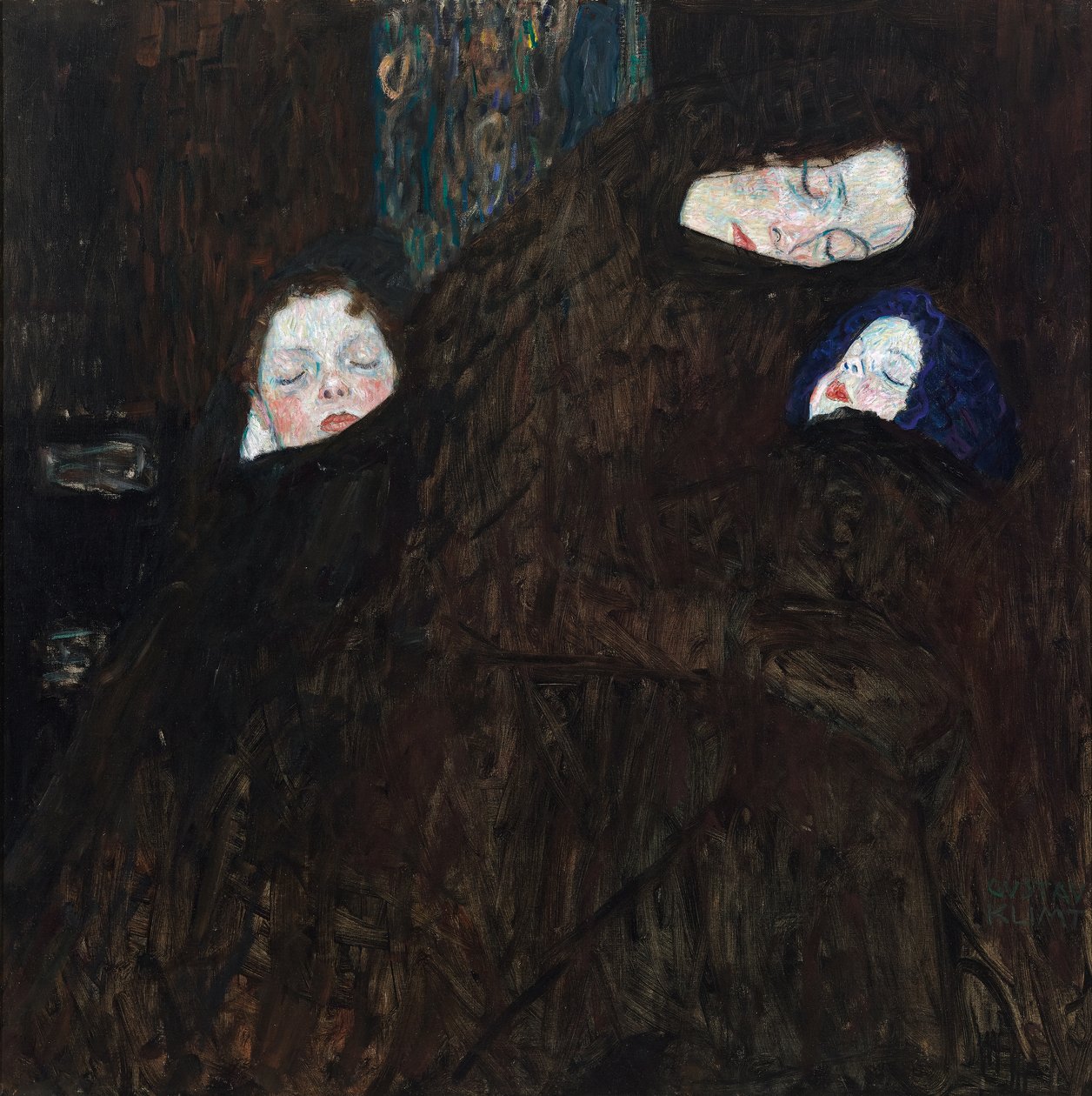 Moeder met twee kinderen (familie) door Gustav Klimt