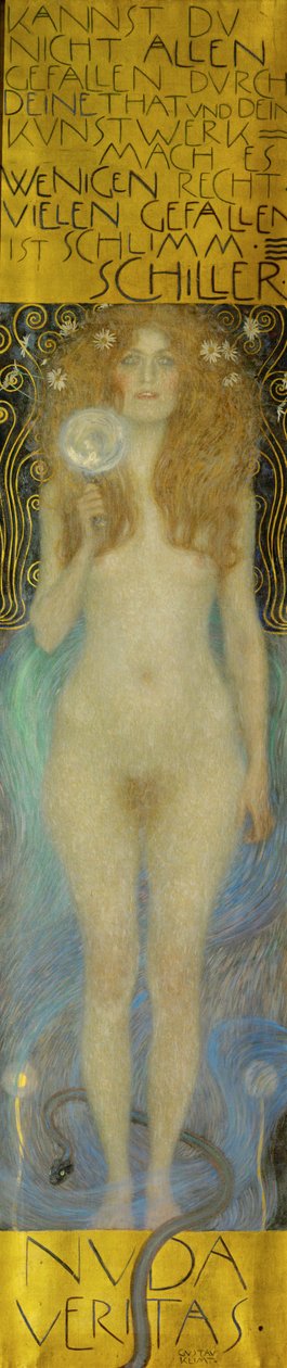 Naakt Veritas door Gustav Klimt