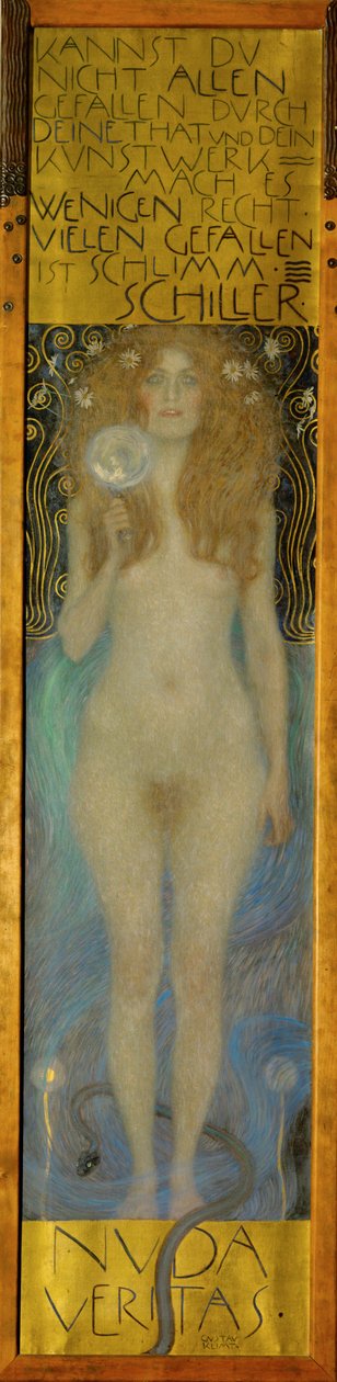 Naakt Veritas door Gustav Klimt