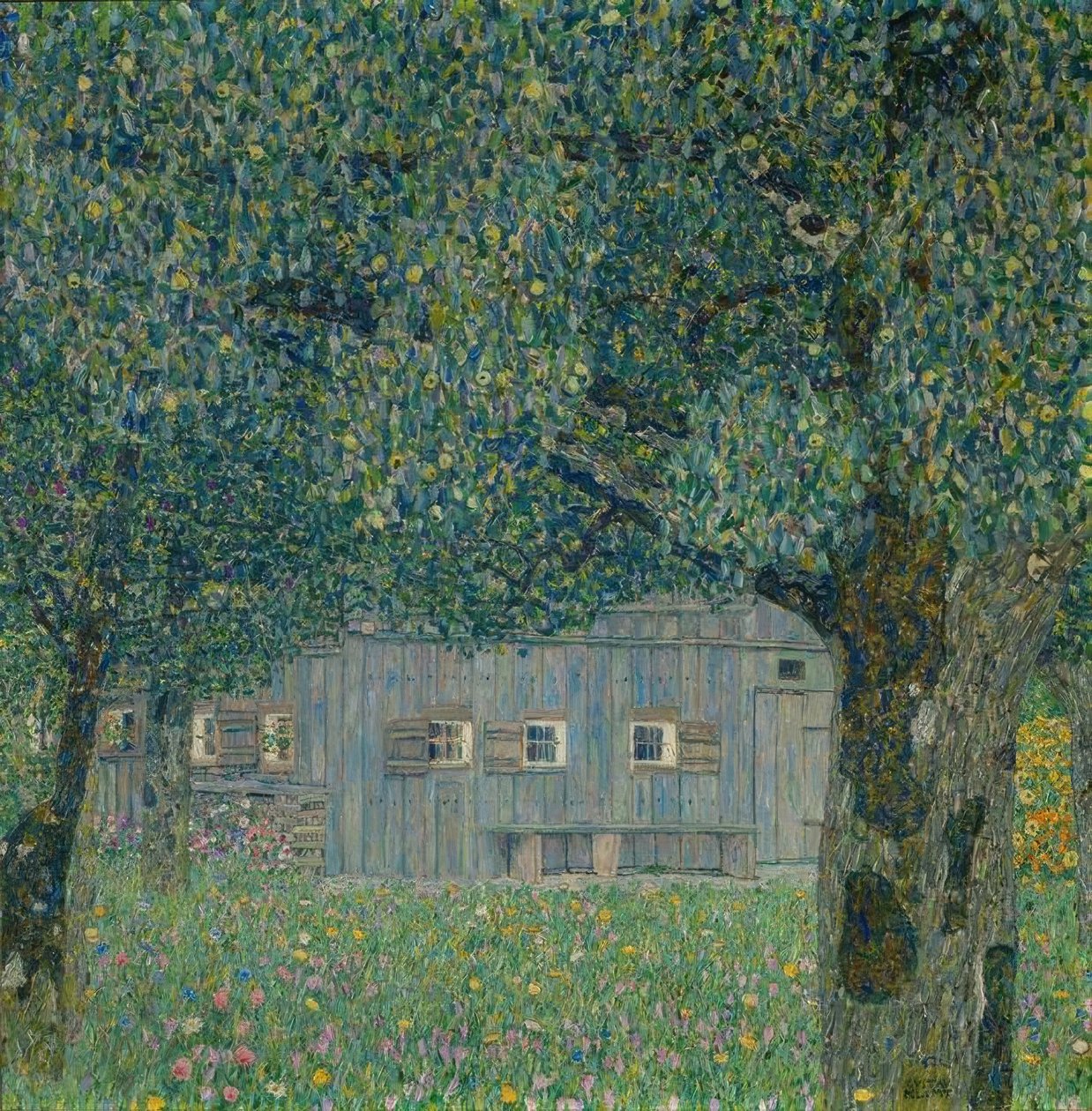 Oostenrijks boerenhuis door Gustav Klimt