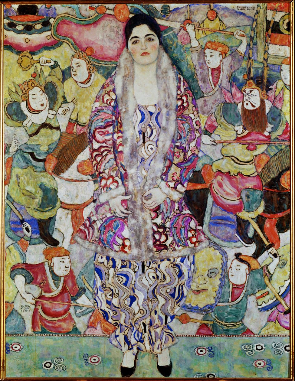 Portrait Friederike Maria Beer door Gustav Klimt