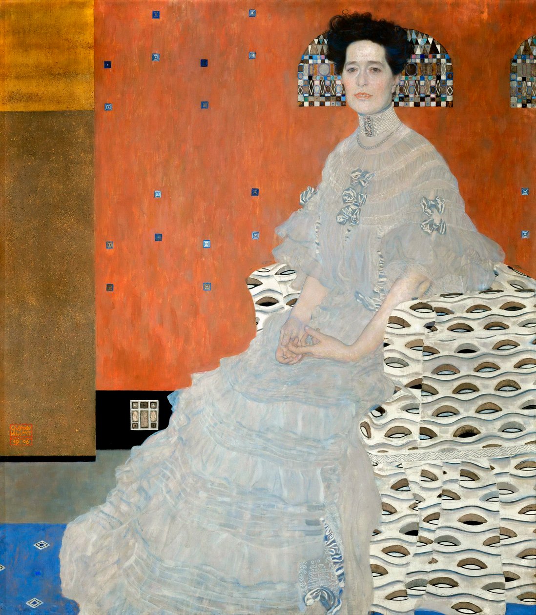 Portret van Fritza Riedler, 1906 door Gustav Klimt