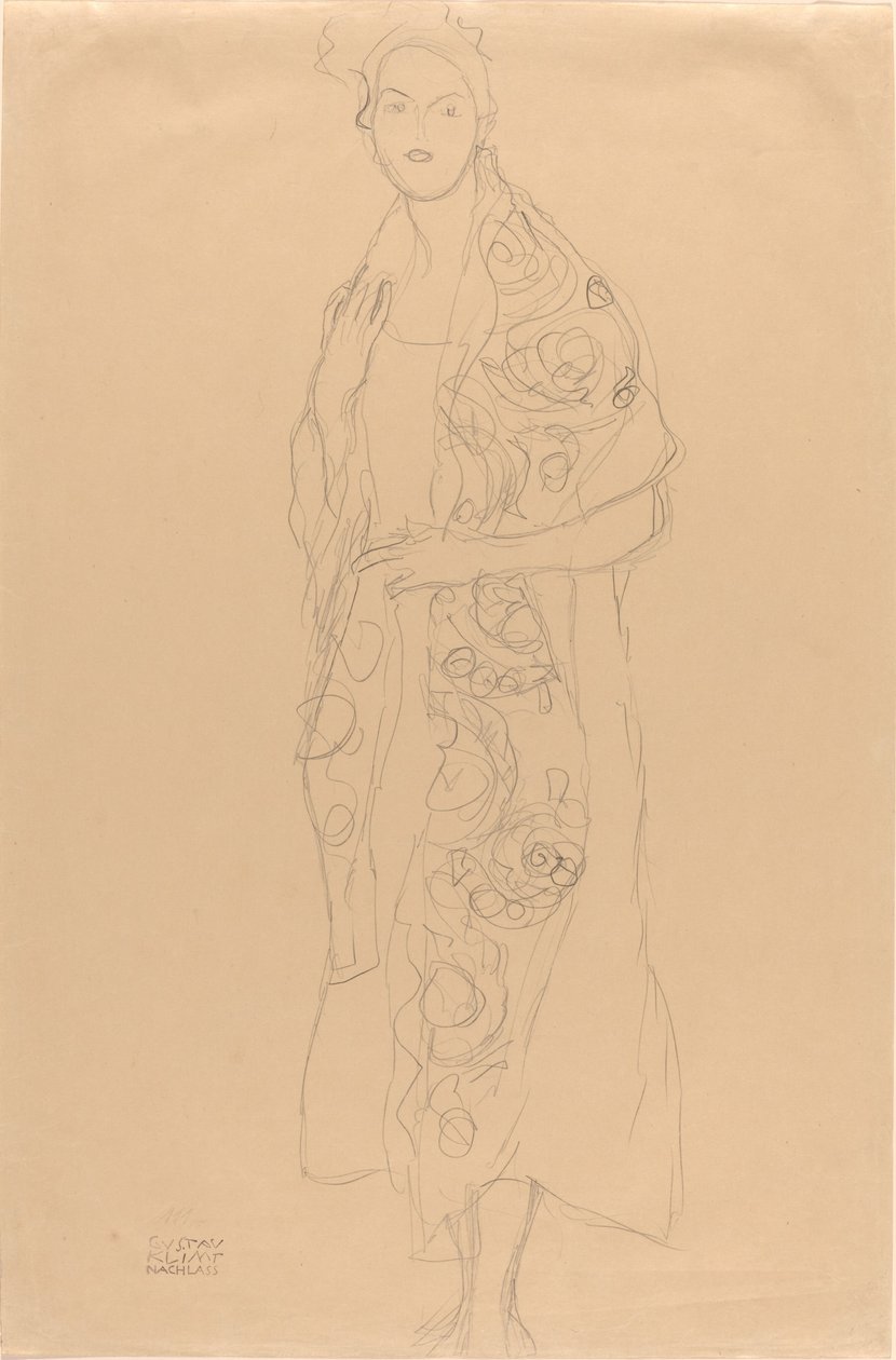 Portret van een vrouw door Gustav Klimt