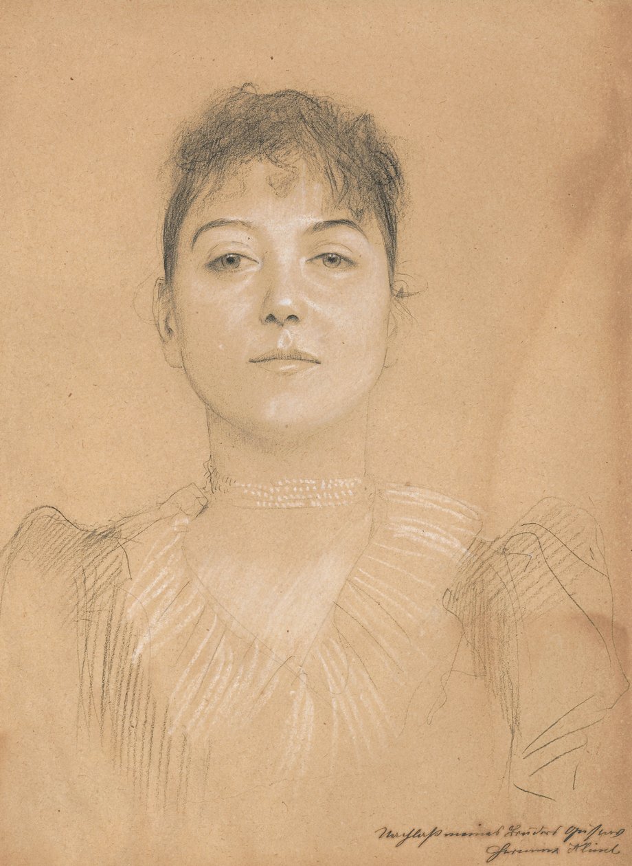 Portret van een Vrouw door Gustav Klimt